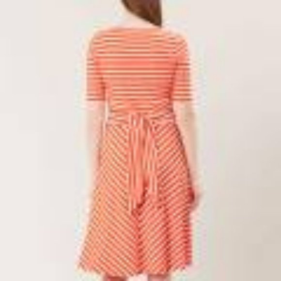 Hobbs - Bayview Dress - Orange strip. Pre Loved - Size 14 - Picture 2 of 4